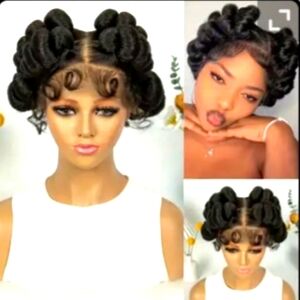 Elegant Black Braided Hair Wig